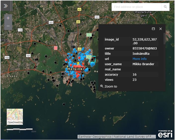 Geotagged Images from Social Media Websites